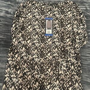 Women's Black and White Patterned Top Size L by Mario Serrano